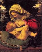 Andrea Solario Madonna of the Green Cushion oil painting